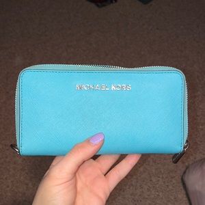 Blue Michael Kors wallet